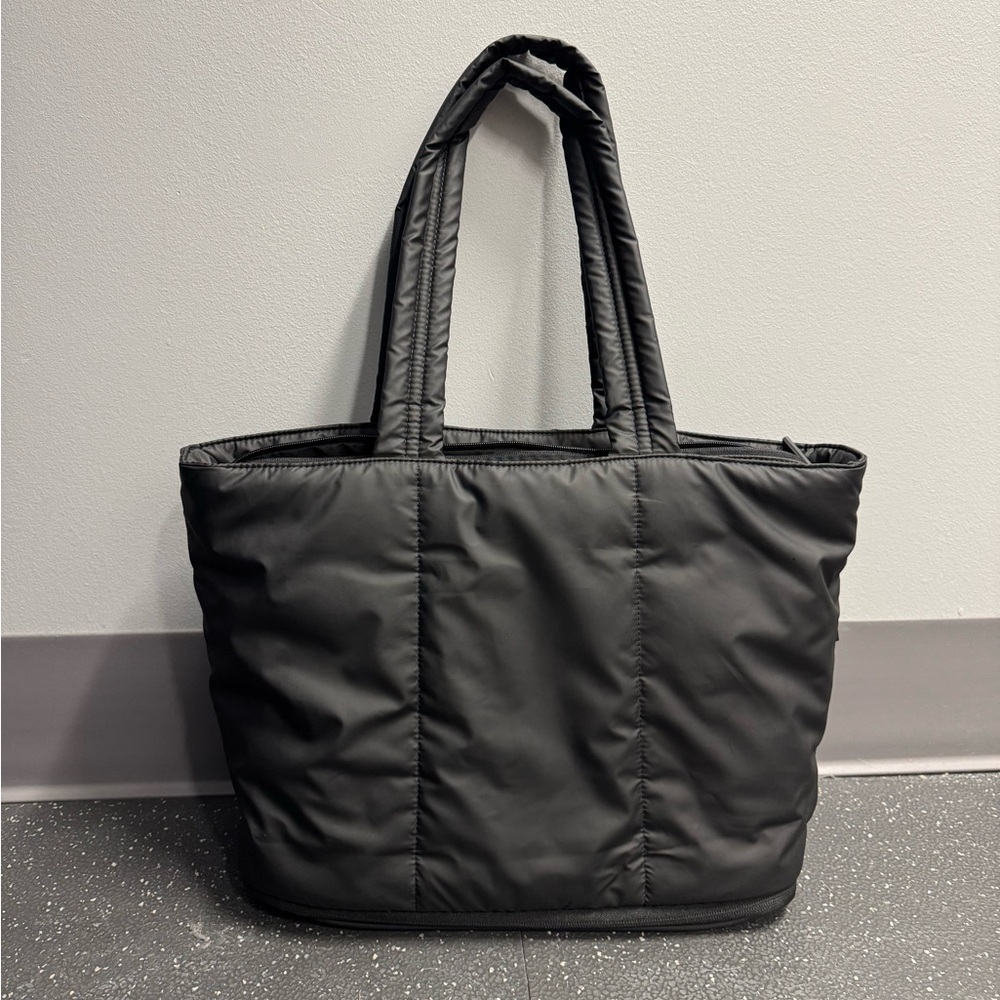 CALPAK Luka Expandable Laptop Tote in Matte Black